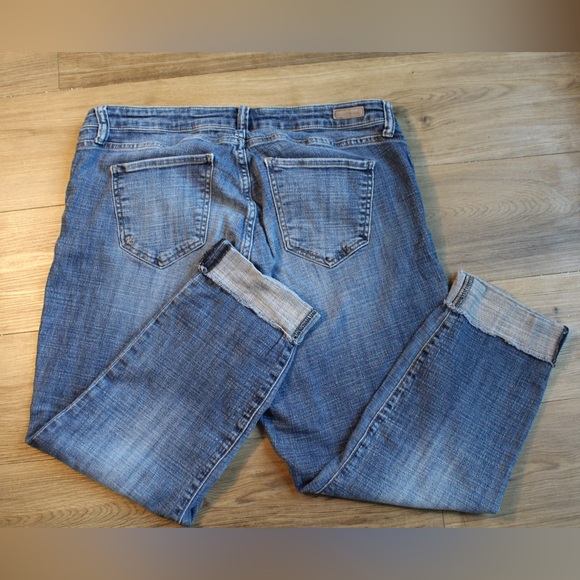 Kut from the Kloth Size 16W Ankle Straight Leg Jeans Cuffed Hem Raw Edge Women’s - Picture 2 of 9